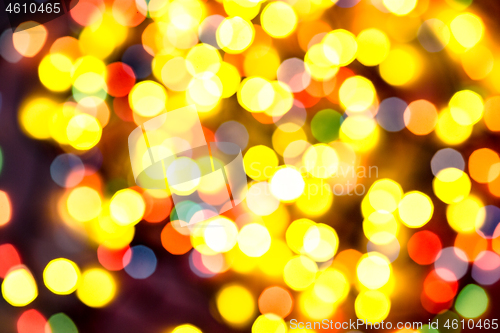 Image of multi-colored bokeh on a black background