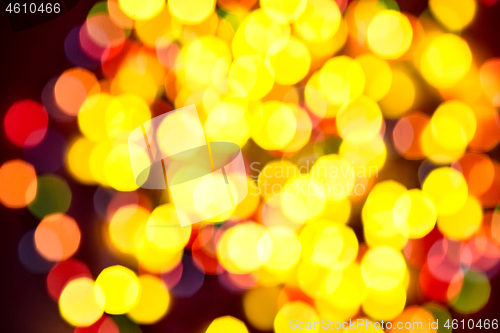Image of multi-colored bokeh on a black background