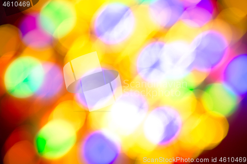 Image of multi-colored bokeh on a black background