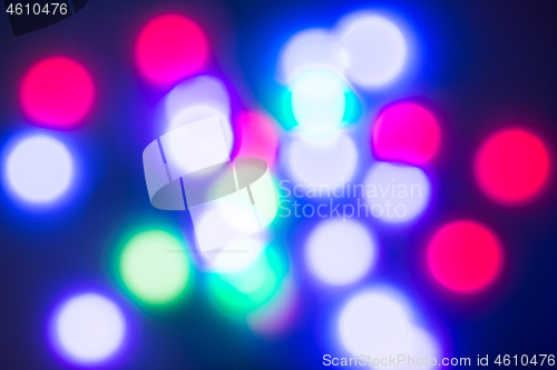 Image of multi-colored bokeh on a black background