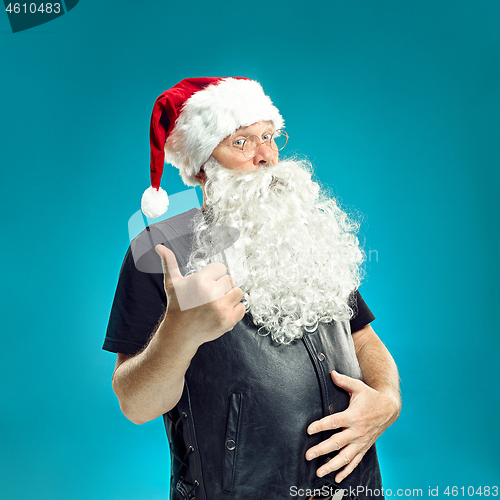 Image of Portrait of Man in Santa Claus Costume