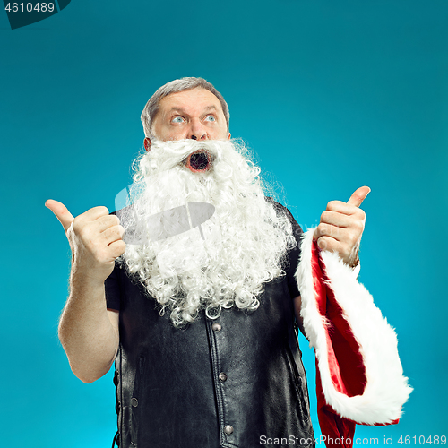 Image of Portrait of Man in Santa Claus Costume