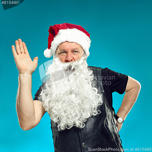 Image of Portrait of Man in Santa Claus Costume