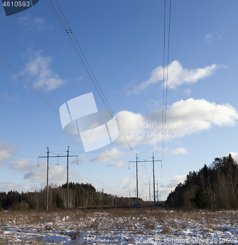 Image of High-voltage power lines