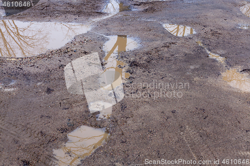 Image of wet rural road