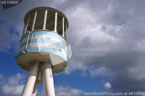 Image of Lifeguard towers at a beach in Denmark