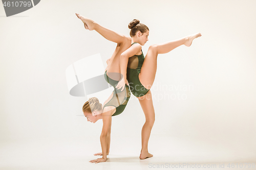 Image of The two modern ballet dancers