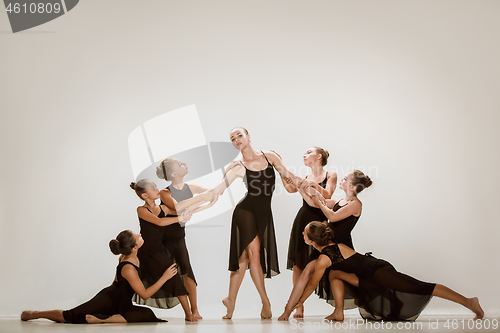 Image of The group of modern ballet dancers