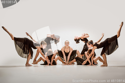 Image of The group of modern ballet dancers