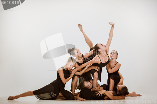 Image of The group of modern ballet dancers