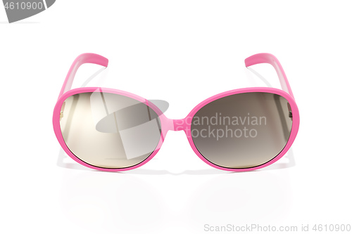 Image of pink womens sunglasses isolated on white background