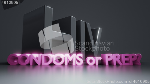 Image of HIV condoms or PrEP AIDS protection information