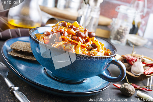 Image of cabbage with beans