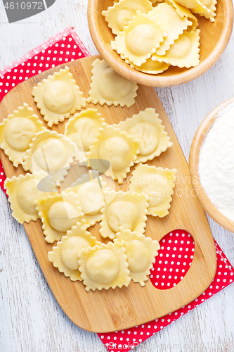 Image of raw ravioli