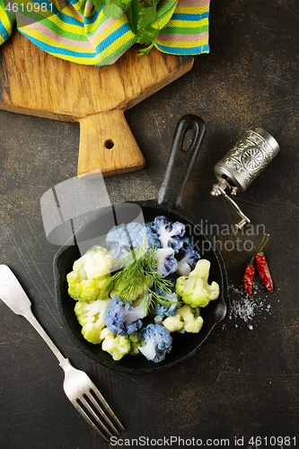 Image of Coloured cauliflowers 