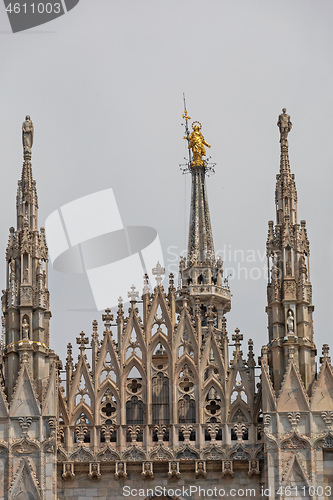 Image of Golden Statue Duomo Milan