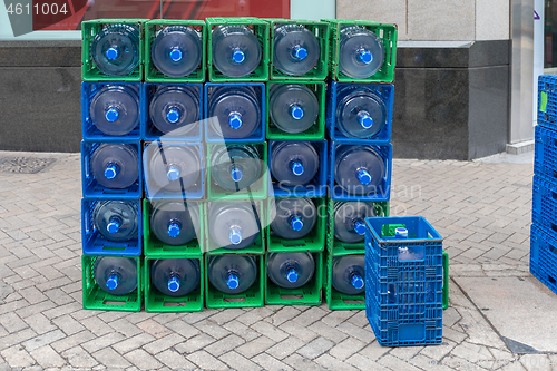 Image of Water Bottles at Street