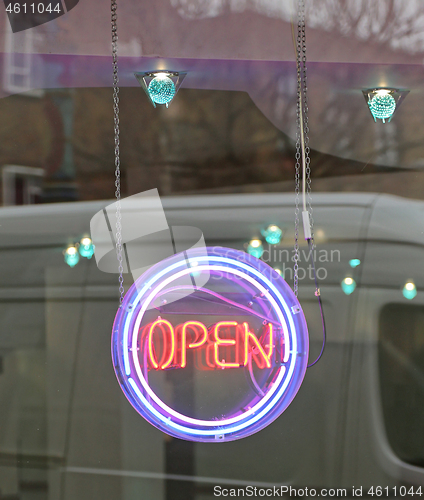 Image of Open Neon Sign