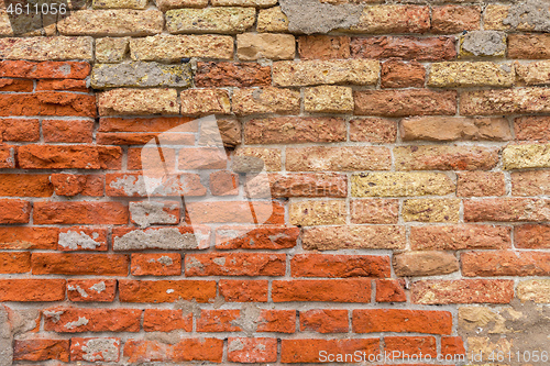 Image of Crumbling Bricks Wall