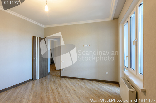 Image of Interior of an empty bedroom after a renovation