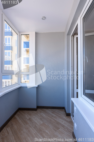 Image of Interior of a spacious empty balcony after renovation