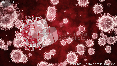 Image of Coronavirus danger and public health risk disease and flu outbre