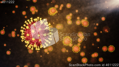 Image of Coronavirus concept resposible for asian flu outbreak