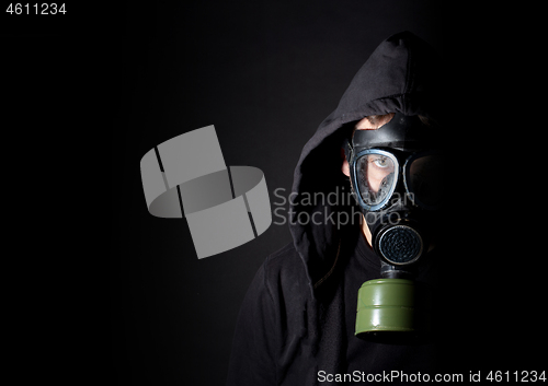 Image of Man in a gas mask