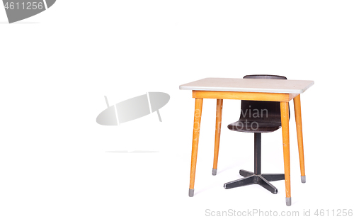 Image of Vintage school desk and chair