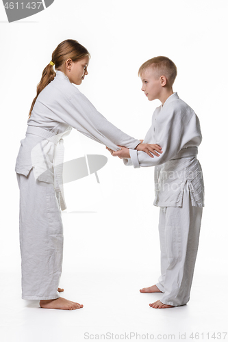 Image of Two judo students grabbed each other