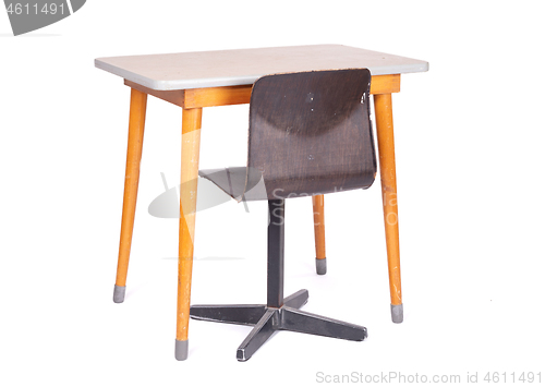 Image of Vintage school desk and chair