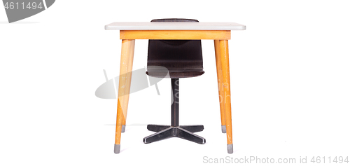 Image of Vintage school desk and chair