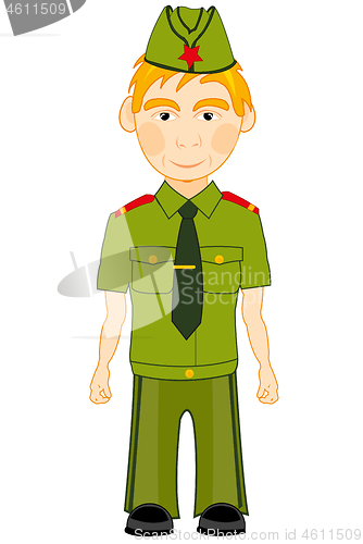 Image of Vector illustration men in year military form