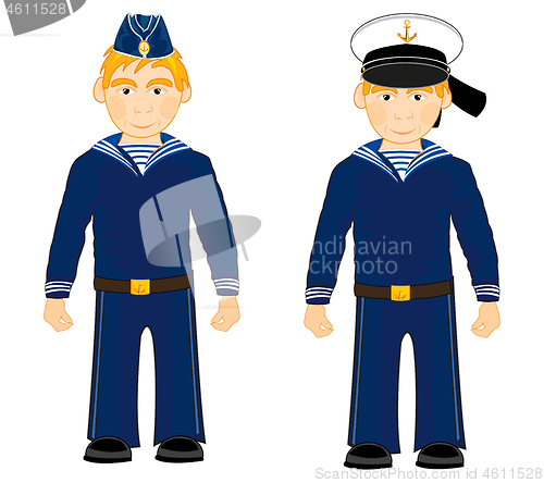 Image of Vector illustration two sailors in year form