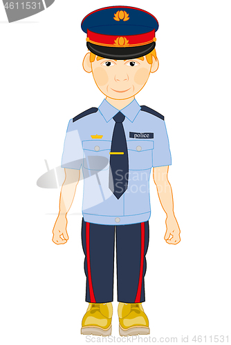Image of Vector illustration men in year form of the police bodies