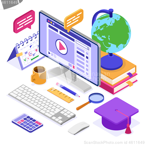 Image of Online distance education from home