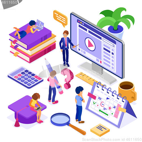 Image of Online distance education from home