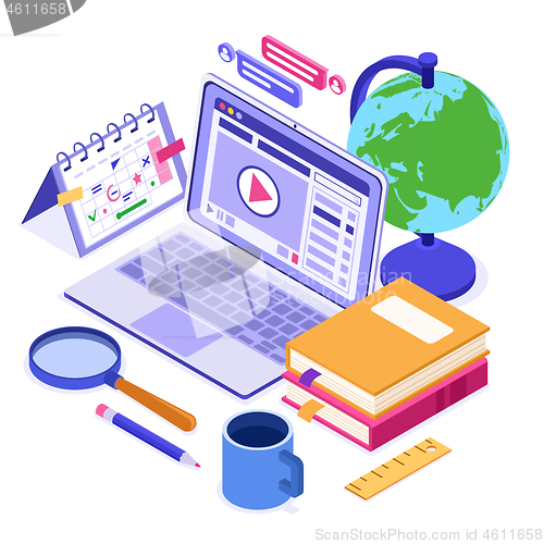 Image of Online distance education from home