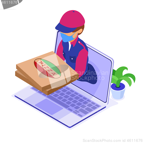 Image of online food order delivery service