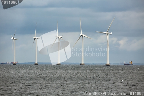 Image of Wind tubines near the coast