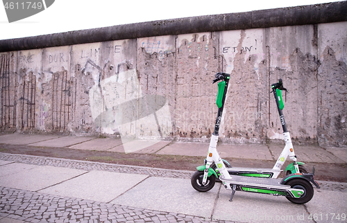 Image of Berlin, Germany - December, 2019: E-mobility in Germany: discard