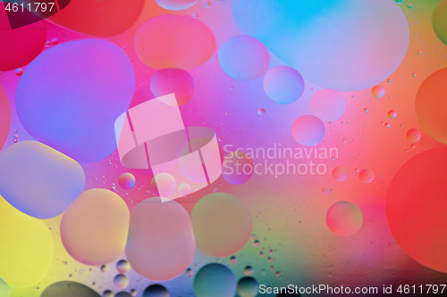 Image of Rainbow abstract background picture made with oil, water and soap