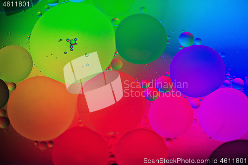 Image of Rainbow abstract background picture made with oil, water and soap