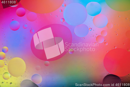 Image of Rainbow abstract background picture made with oil, water and soap