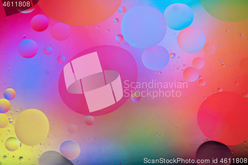 Image of Rainbow abstract background picture made with oil, water and soap