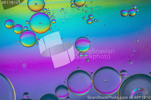 Image of Multicolored abstract background picture made with oil, water and soap