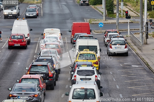 Image of Traffic on on urban rooad