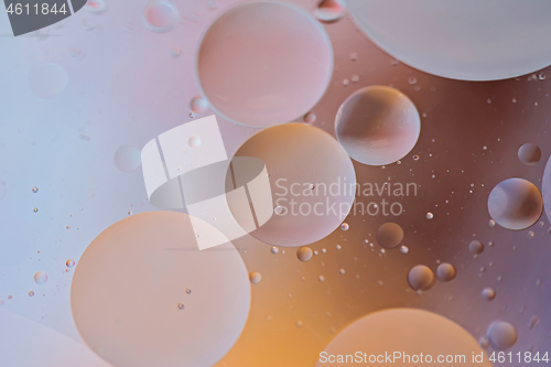 Image of Orange and gray abstract background picture made with oil, water and soap