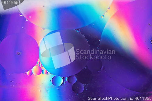 Image of Rainbow abstract background picture made with oil, water and soap