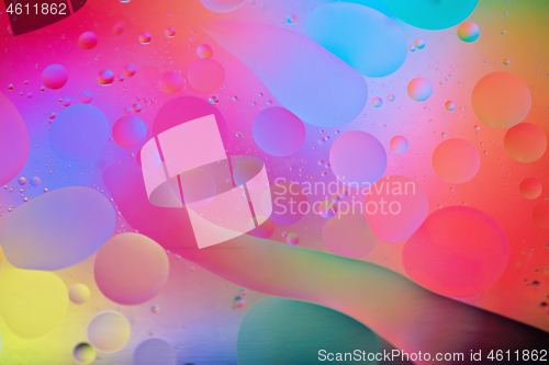 Image of Rainbow abstract background picture made with oil, water and soap